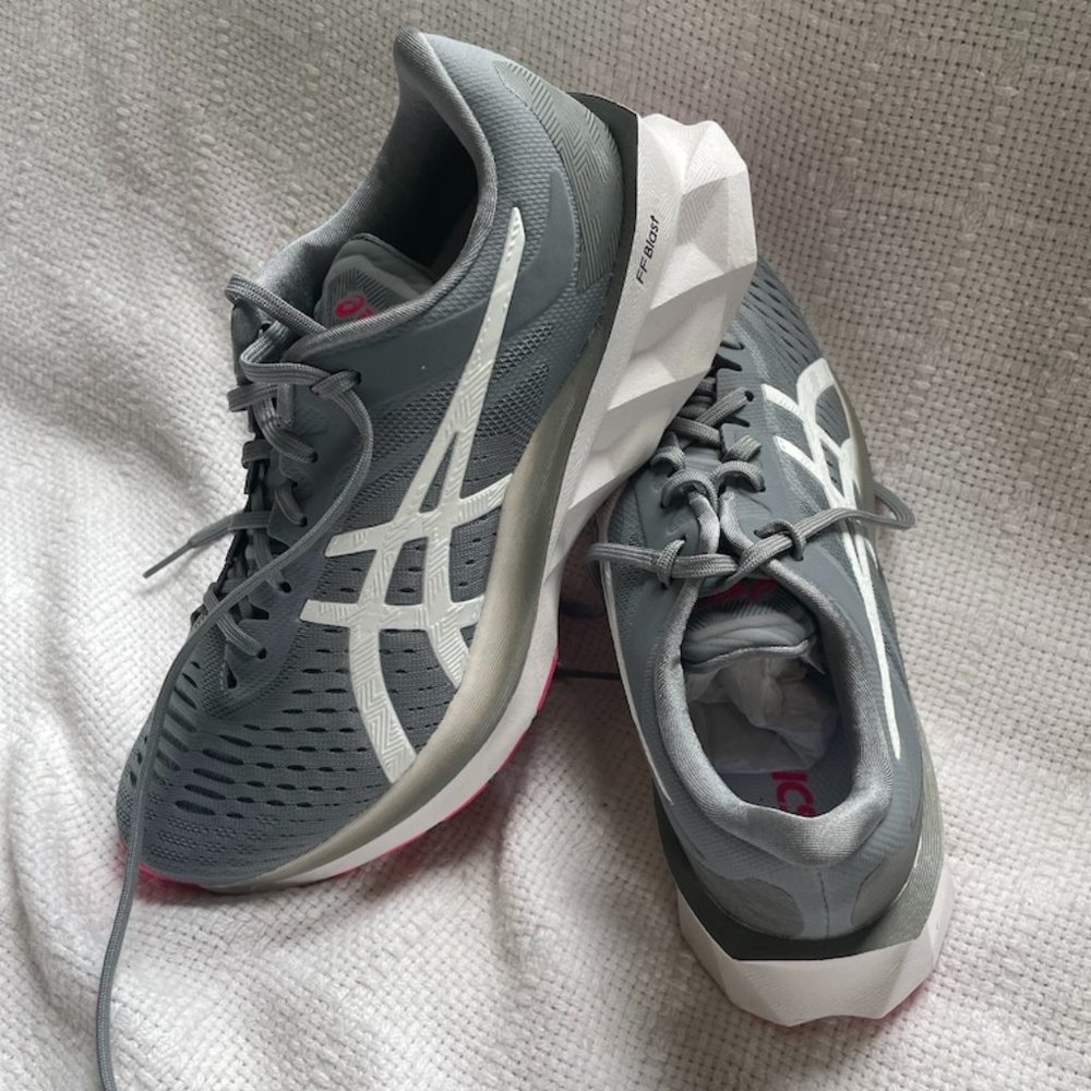Asics Gray and White Athletic Shoes